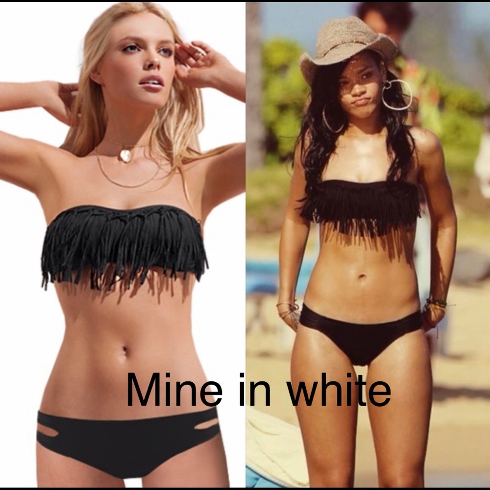 L*space fringe bandeau and hipster bottom